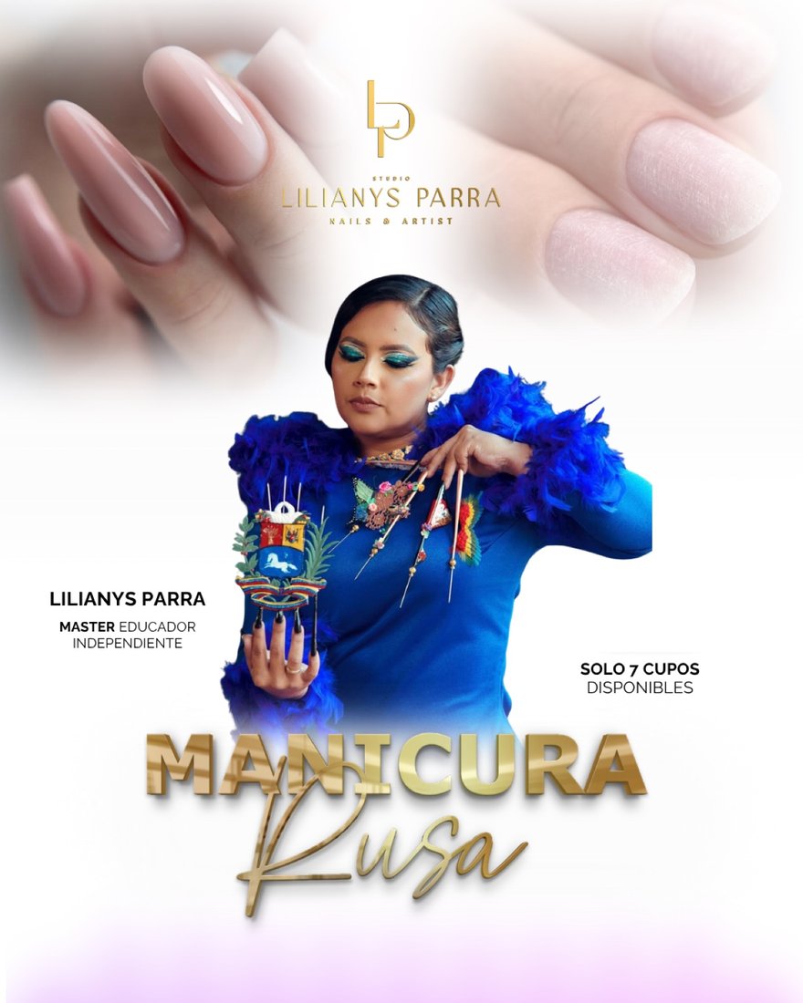 Flyer del curso Manicura Rusa